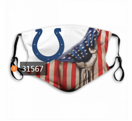 NFL 2020 Indianapolis Colts #19 Dust mask with filter